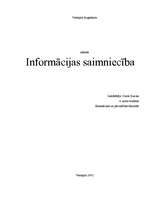 Research Papers 'Informācijas saimniecība', 1.