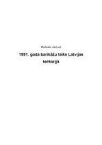 Research Papers 'Barikāžu laiks Latvijā', 1.