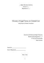 Summaries, Notes 'Glossary of Legal Terms', 1.