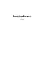 Research Papers 'Patriotisms literatūrā', 1.