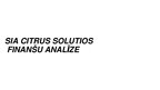 Presentations 'Uzņēmuma SIA "Citrus Solutions" finanšu analīze', 1.