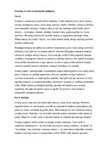 Summaries, Notes 'Emocijas, to veidi un emocionālā inteliģence', 1.