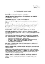 Summaries, Notes 'List of terms specific for the topic "Housing"', 1.