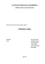 Research Papers 'Politiskie režīmi', 1.