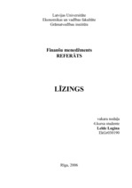 Research Papers 'Līzings', 5.