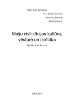 Research Papers 'Maiju civilizācijas kultūra, vēsture un iznīcība', 1.
