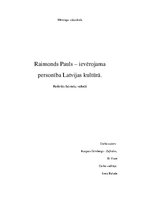 Research Papers 'Raimonds Pauls', 1.