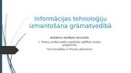 Presentations 'Informācijas tehnoloģiju izmantošana grāmatvedībā', 1.