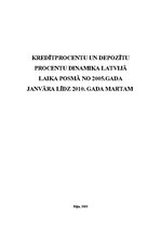 Research Papers 'Kredītprocentu un depozītu procentu dinamika Latvijā laika posmā no 2005.gada ja', 1.