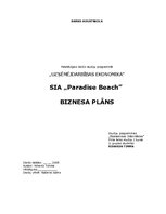 Business Plans 'SIA "Paradise Beach"', 1.