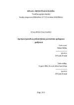 Term Papers 'Aprūpes īpatnības pediatriskiem pacientiem apdegumu gadījumā', 1.