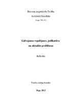 Research Papers 'Galvojuma regulējums, judikatūra un aktuālās problēmas', 1.