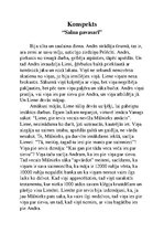 Summaries, Notes 'Konspekts par noveli "Salna pavasarī"', 1.