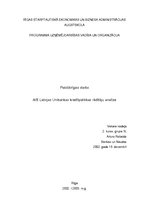 Research Papers 'AS "Latvijas Unibanka" kredītpolitikas rādītāju analīze', 1.