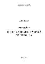 Research Papers 'Politika demokrātiskā sabiedrībā', 1.