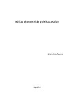 Research Papers 'Itālijas ekonomiskās politikas analīze', 1.