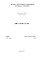 Research Papers 'Preču zīmes Latvijā', 1.
