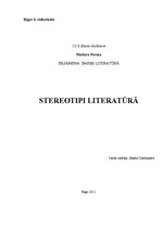 Research Papers 'Stereotipi literatūrā', 1.