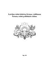 Summaries, Notes 'Latvijas valsts iekārtas un valdīšanas formas, politiskais režīms', 1.