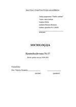 Research Papers 'Socioloģija', 1.