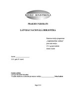 Practice Reports 'Latvijas Nacionālā bibliotēka', 1.