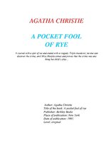 Summaries, Notes 'Agatha Christie "A Pocket Full of Rye"', 3.