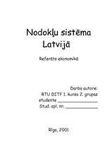 Research Papers 'Nodokļu sistēma Latvijā', 1.