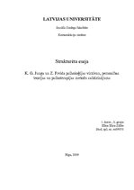 Essays 'K.G.Junga un Z.Freida psiholoģijas virzienu, personības teorijas un psihoterapij', 1.