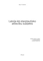 Research Papers 'Latvija kā starptautisko attiecību subjekts', 11.