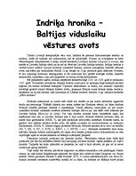 Research Papers 'Indriķa hronika - Baltijas viduslaiku vēstures avots', 1.