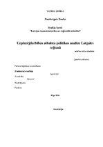 Research Papers 'Uzņēmējdarbības atbalsta politikas analīze Latgales reģionā', 1.