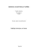 Research Papers 'Vadītāja funkcijas un lomas', 1.