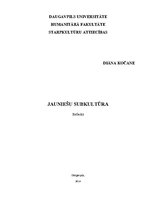 Research Papers 'Jauniešu subkultūras', 1.
