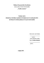 Research Papers 'Personas tiesības saņemt informāciju un atbildes pēc būtības no pašvaldības un v', 1.