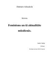 Research Papers 'Feminisms un tā aktualitāte mūsdienās', 1.