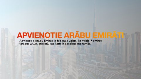 Presentations 'Apvienotie Arābu Emirāti', 1.
