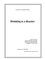 Essays 'Drinking Is a Disaster', 1.