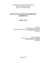 Term Papers 'AIZLIEGTA VIENOŠANĀS PUBLISKAJOS IEPIRKUMOS', 1.