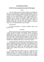 Essays 'Komunikācijas problēma COVID-19 Krīzes komunikācija Latvijā 2019-2022 gadam', 1.