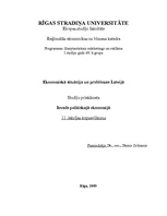 Summaries, Notes 'Ekonomiskā situācija un problēmas Latvijā', 1.