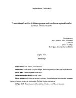 Research Papers 'Traumatisms Latvijā, drošības apguves un ievērošanas nepieciešamība', 1.