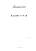 Research Papers 'Kursa darbs metroloģijā', 1.