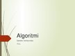 Presentations 'Algoritmi', 1.