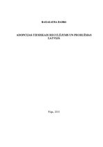 Term Papers 'Adopcijas tiesiskais regulējums un problēmas  Latvijā', 1.