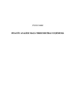 Research Papers 'Finanšu analīze mazā tirdzniecības uzņēmumā', 1.