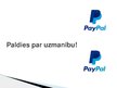 Presentations 'Informācija par PayPal pielietojumu', 11.