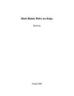 Research Papers 'Jānis Rainis. Dzīve un dzeja', 1.