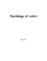 Research Papers 'Psychology of Color', 1.