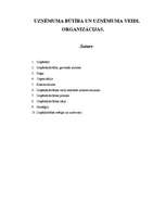Summaries, Notes 'Uzņēmuma būtība un uzņēmuma veidi. Organizācijas', 1.