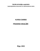 Research Papers 'Finanšu analīze', 1.